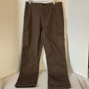 Stanley Mens 38x32 Cargo Fleece lined Pants NWT